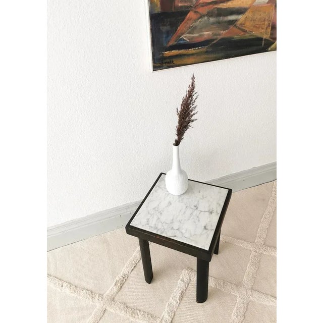 Bauhaus Art-Deco Flower Side Table in Marble, 1930s For Sale - Image 4 of 9