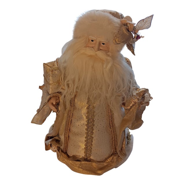 Vintage Old World Style Santa Christmas Tree Topper/Table Topper For Sale