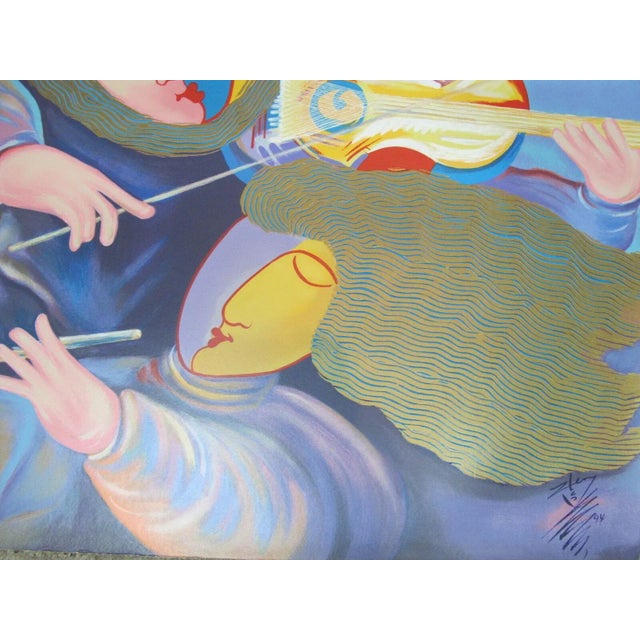 Pop Art Lunzen Signed Limited Edition Silkscreen Musical Taste Unframed Art For Sale - Image 3 of 7