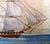 Textile British Sailor’s Woolwork Woolie of a Royal Navy Ship Flying the Red Ensign Circa 1860 For Sale - Image 7 of 8