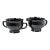 Early 20th Century Black Glass Cream and Sugar Set For Sale