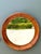Wood Vintage Round Wood Frame Mirror For Sale - Image 7 of 12