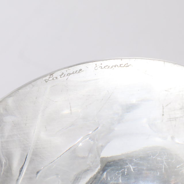 Mid-Century Modernist Crystal "Champs Élysées" Centerpiece Bowl Signed Lalique For Sale - Image 15 of 18