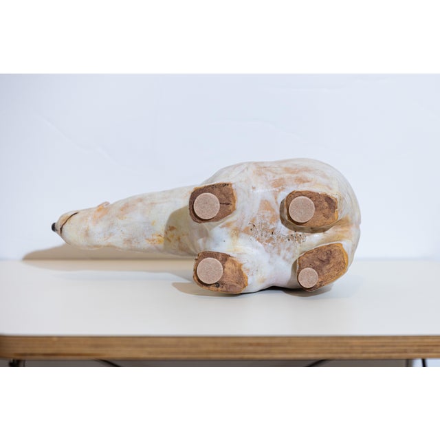 Vintage Signed Merry Kyle Studio Pottery Ceramic Polar Bear Sculpture For Sale - Image 9 of 12