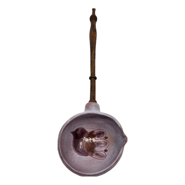 Vintage Ceramic Ladle by the Cloutier Brothers, 1950s For Sale