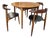 Scandinavian Modern Dining Table and Chairs in the style of Hans Olsen, Denmark, 1960s, Set of 5 For Sale