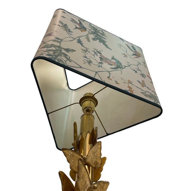 Golden Murano Butterfly Table Lamps, 1970s, Set of 2 For Sale - Image 6 of 7