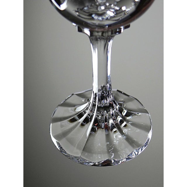 Vintage Cut Crystal Champagne Flutes from Villeroy & Boch, 1960s, Set of 4 For Sale - Image 9 of 11