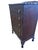 A handsome vintage Chippendale-style mahogany tall chest featuring five drawers with paneled fronts, brass bail pulls,...