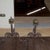 Antique Andirons with Wrought Metal Knobs, Set of 2 For Sale - Image 4 of 9
