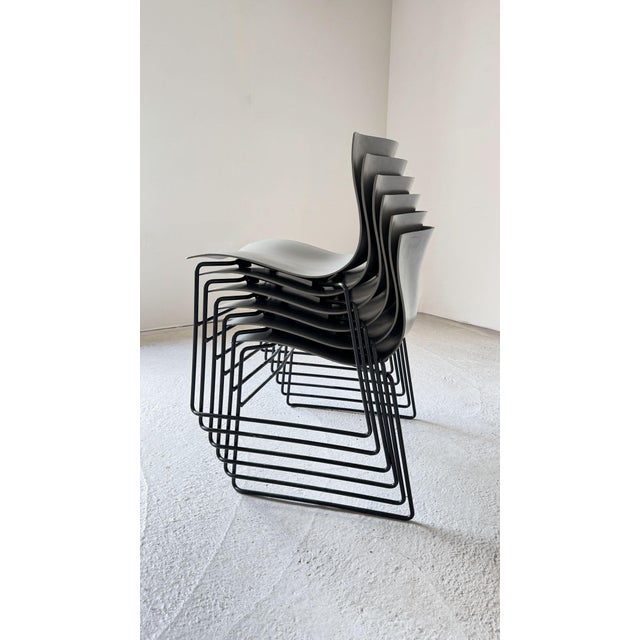 Postmodern Silver Handkerchief Chairs by Massimo & Lella Vignelli for Knoll, 1980s, Set of 6 For Sale - Image 3 of 18