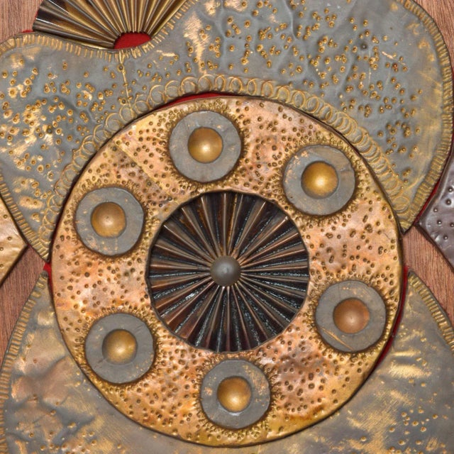 Abstract 1970s Brutalist Metal Wall Art Sculpture, Abstract Design, Stephen Chun For Sale - Image 3 of 16