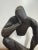1990s Vintage Abstract Thinking Man Sculpture Figurine Modernist Black Art Decor For Sale - Image 5 of 11