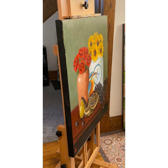 Kingfisher Turtle Still Life Original Oil Paintings Stephen McDonough For Sale - Image 4 of 4