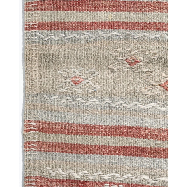 Vintage Turkish Flatweave Jajim Area Rug 5'3 X 9'1 For Sale - Image 10 of 11