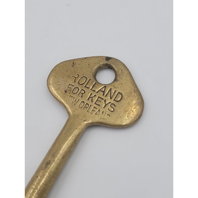 Antique Rolland for Keys New Orleans Brass Barrel Key – Early 20th Century For Sale - Image 10 of 12