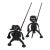 1990s Black Wrought Hotdog or Marshmallow Skewers in Male and Female Forms For Sale