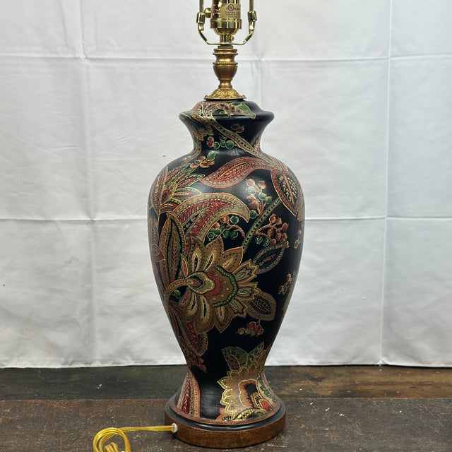 Metal Bradburn Gallery Hand Painted Table Lamp With Brass Fittings For Sale - Image 7 of 12