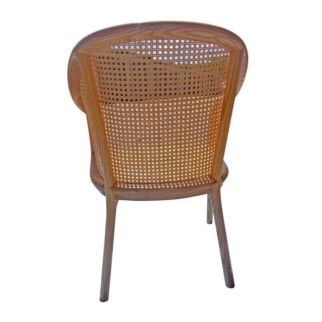 Brickel Associates Modern Pair of Cane Landmark Chairs by Ward Bennett for Brickel For Sale - Image 4 of 9