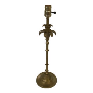 Brass Palm Tree Table Lamp For Sale