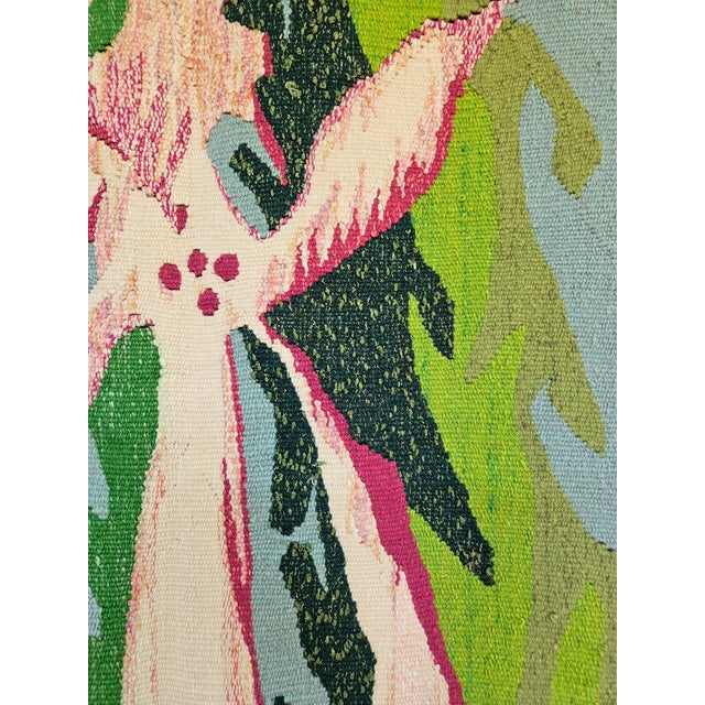 Mid-Century Modern Orchard in the Forrest - Hand Woven Contemporty Tapestry For Sale - Image 3 of 7