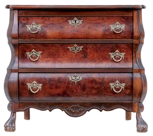 Small Mid-Century Mulberry Bombe Chest of Drawers, 1960s