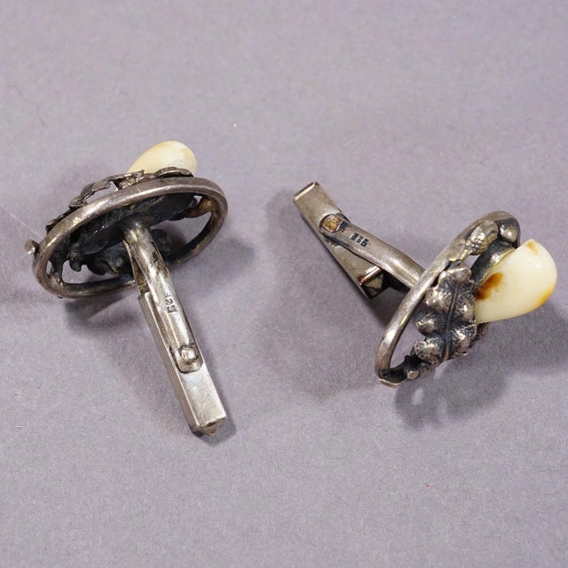 Vintage Bavarian Traditional Costume Jewelry Cufflinks For Sale - Image 4 of 4