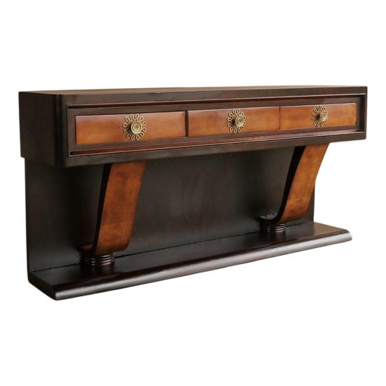 Italian Low Console Table, 1950s For Sale