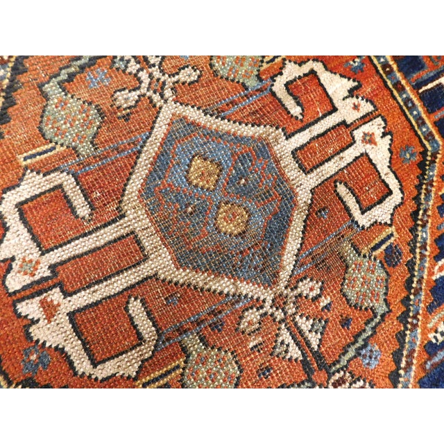 Authentic Antique Hand-Knotted Persian Tribal Qashqai Rug. For Sale - Image 10 of 18