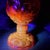American 1966 Kanawha Amber Moon and Stars Glass Swung Vase For Sale - Image 3 of 10
