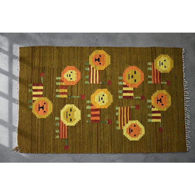 Vintage Polish Woven Tapestry by Maria Janowska for Wielkopolska Spółdzielnia Pracy Przemysłu Artystycznego in Poznań, 1970s For Sale - Image 13 of 15