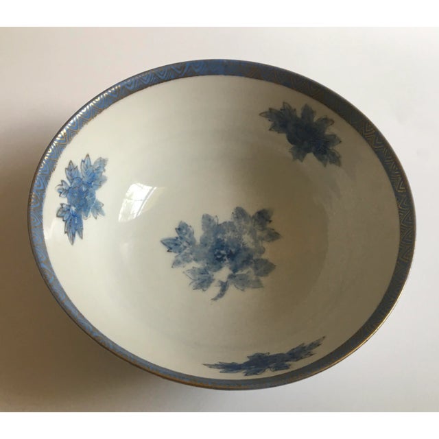 Sky Blue Vintage Andrea by Sadek Imari Sytle Bowl For Sale - Image 8 of 11