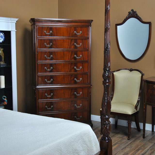 Niagara Furniture Mahogany Chippendale Tall Chest For Sale - Image 4 of 14