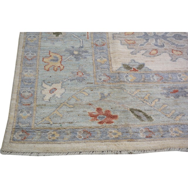 Turkish New Turkish Oushak Hand Knotted Wool Rug, 8'2x10 For Sale - Image 3 of 5