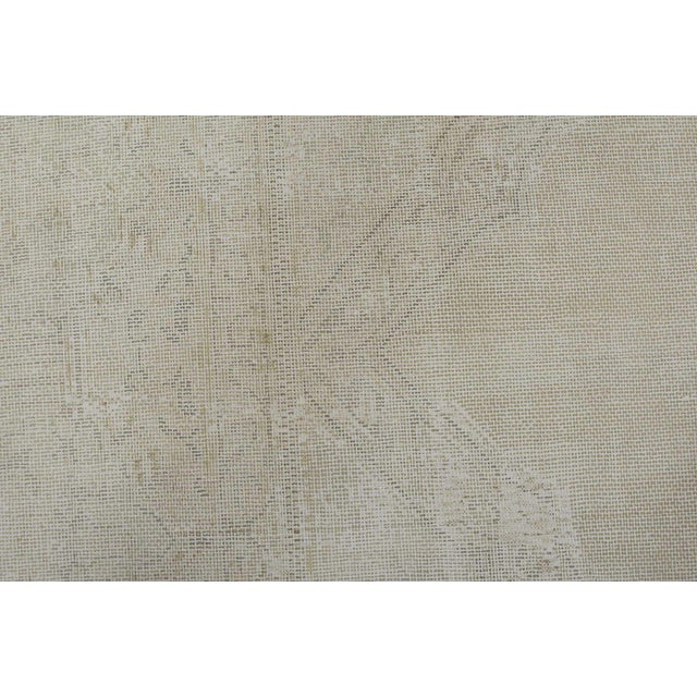 Kerman Rug 9’5” X 12′ Ivory Wool Vintage Distressed Hand-Knotted Carpet For Sale - Image 10 of 15