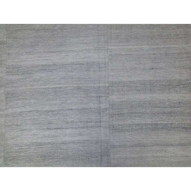 Zabihi Collection White Modern Turkish Kilim - 8'2" x 12'4" For Sale - Image 4 of 9