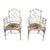 Vintage Chippendale Faux Bamboo Arm Chairs - a Pair For Sale