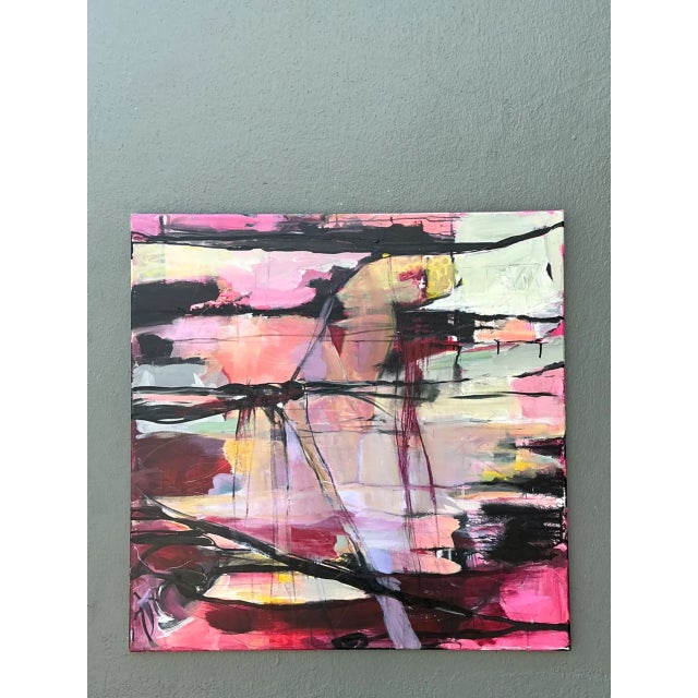 Early 21st Century Vintage Abstract Expressionist Oil Painting on Canvas For Sale - Image 5 of 12