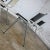 Vintage Mid Century Modern Aluminum Steelcase Stacking Chairs Model #1278 1 White 3 Black Set of 4 For Sale - Image 11 of 13