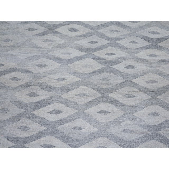 Shabby Chic Afghan Tribal Natural Color Hand Made Organic Wool Maimana Kilim,5'1"x6'8" For Sale - Image 3 of 5