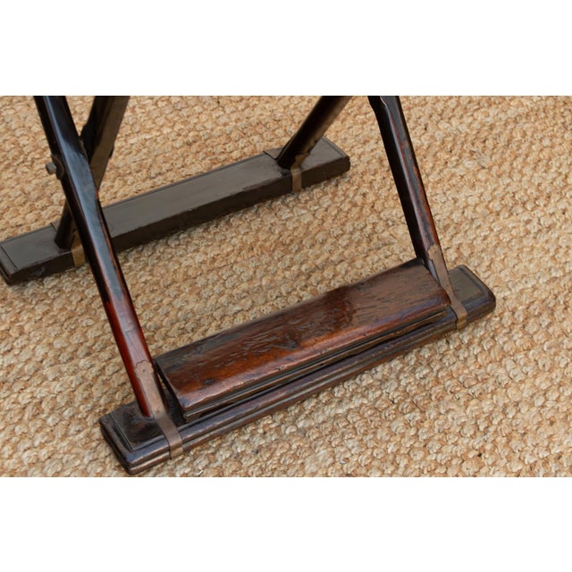 Pair of Antique Folding Campaign Chairs For Sale - Image 9 of 11