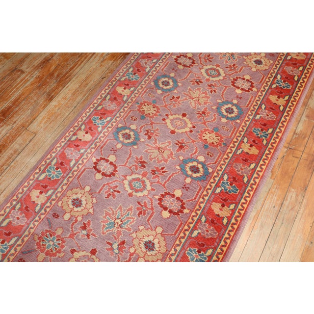 Early 20th Century Purple Narrow Long Turkish Runner - 2'8" x 22'5" For Sale - Image 4 of 9