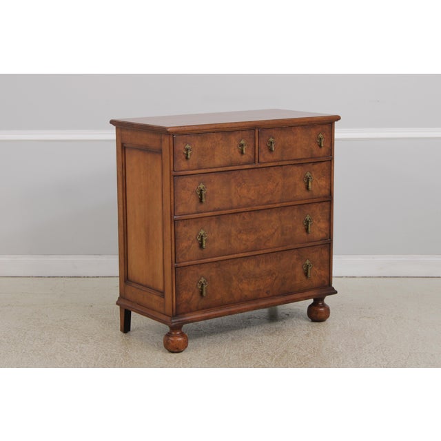 English Wright Table Co William & Mary Style Walnut Tall Chest For Sale - Image 3 of 13