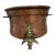 Rare Antique Copper Planter Cauldron Jardiniere With Brass Caryatids Lady Face Goddess Detail For Sale