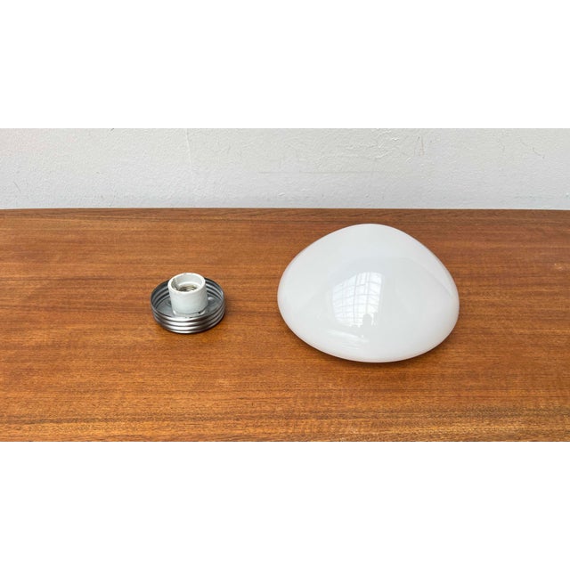 Mid-Century Modern Minimalist Ceiling or Wall Lamp by Wilhelm Wagenfeld for Lindner, Germany, 1950s For Sale - Image 6 of 11