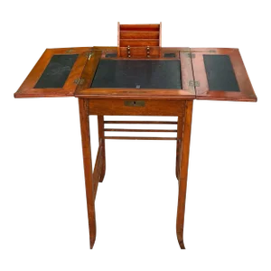 Antique Campaign Style Metamorphic Desk Table