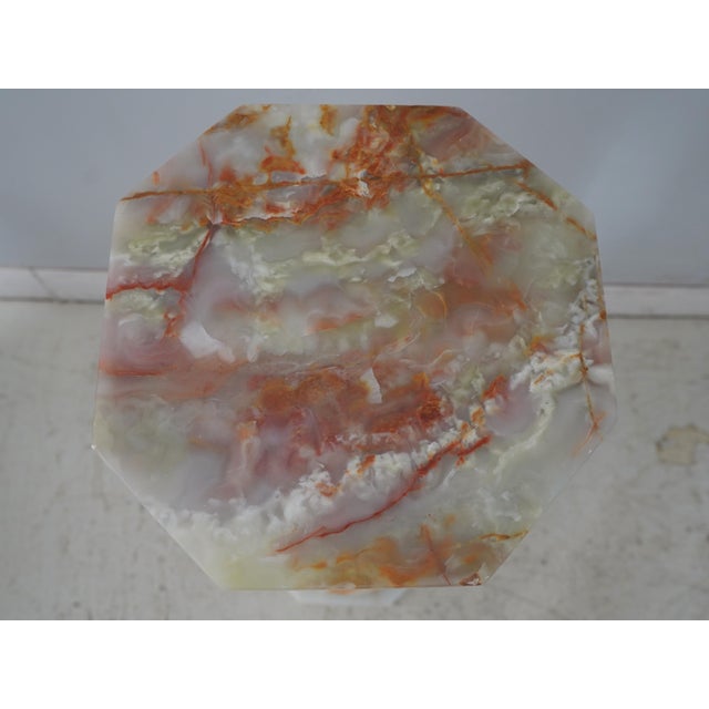 Onyx Marble French Empire Style Column Pedestal For Sale - Image 11 of 12