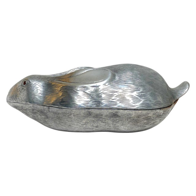 Arthur Court "Rabbit" Wine Cooler Vintage Metal Decor 1980 For Sale - Image 10 of 15