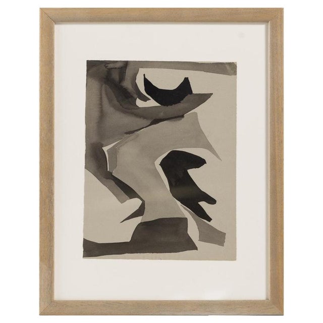 Lindstrom, Composition, Mixed Media on Paper For Sale - Image 6 of 6