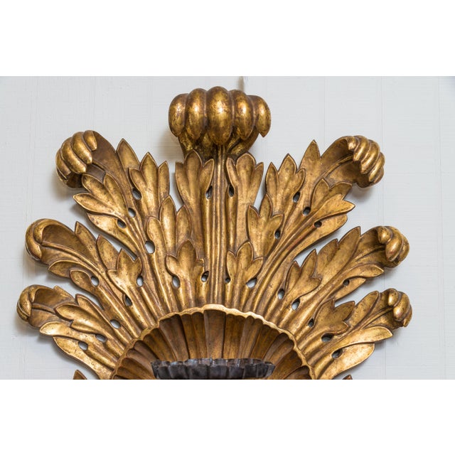 Wood Gilt Wood Carved Wall Sconce For Sale - Image 7 of 7